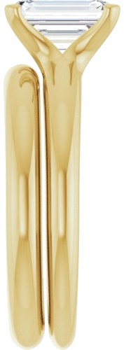 Sužadėtuvių Žiedas „Solitaire“ 10k yellow gold Emerald 8mm x 6mm (9)