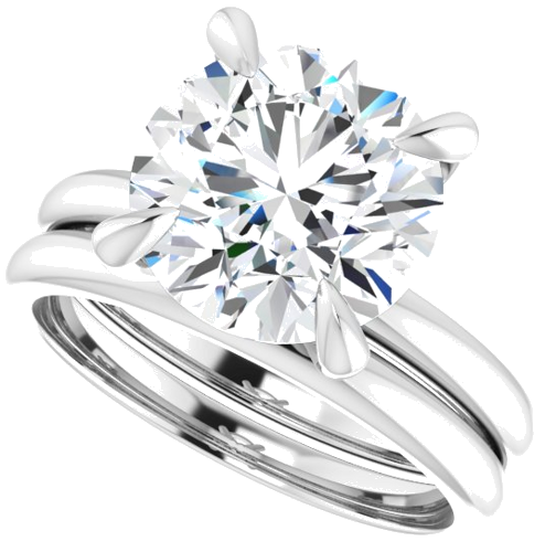 Sužadėtuvių Žiedas „Solitaire“ 950 Platinos Round 10mm (10)