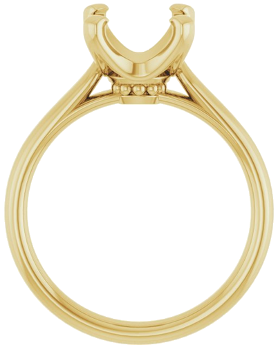 Sužadėtuvių Žiedas „Solitaire“ 14k yellow gold Cushion 8mm (2)