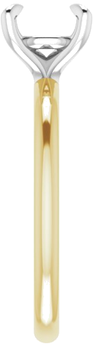 14K Yellow White 7.4 mm Round Engagement Ring Mounting (4)