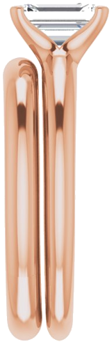 Sužadėtuvių Žiedas „Solitaire“ 14k rose gold Emerald 7mm x 5mm (9)