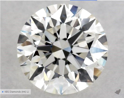 0.5 carat H-VVS2 Excellent cut Natūralus Round Deimantas (1)