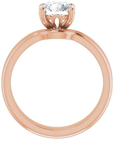 14K Rose 7 mm Round Solitaire Engagement Ring Mounting (7)