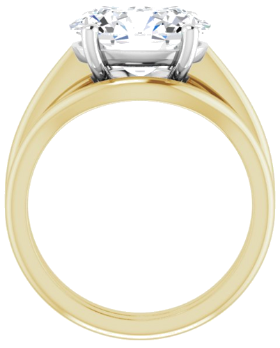 Sužadėtuvių Žiedas „Solitaire“ 585 Baltojo Ir Geltonojo Aukso Oval 11mm x 9mm (7)