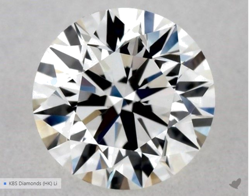 0.51 carat G-VVS2 Excellent cut Natūralus Round Deimantas (1)