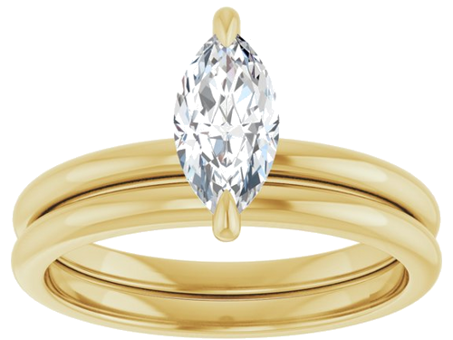 Sužadėtuvių Žiedas „Solitaire“ 10k yellow gold Marquise 9mm x 4.5mm (8)