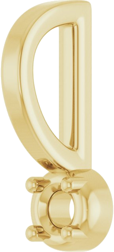 Pakabukas „Family Bezel-Style Bar“ 14k yellow gold Round 2mm (2)
