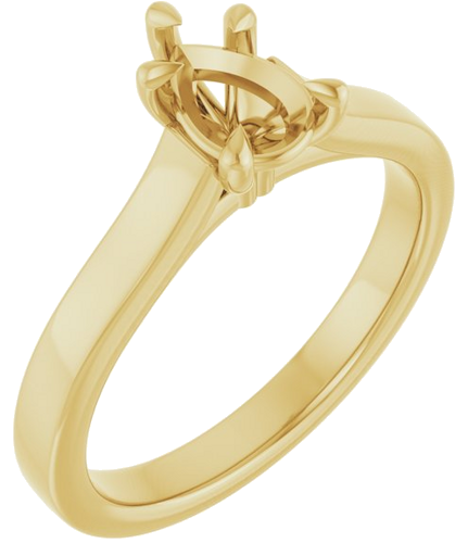 Sužadėtuvių Žiedas „Claw-Prong“ 14k yellow gold Pear 7mm x 5mm (1)