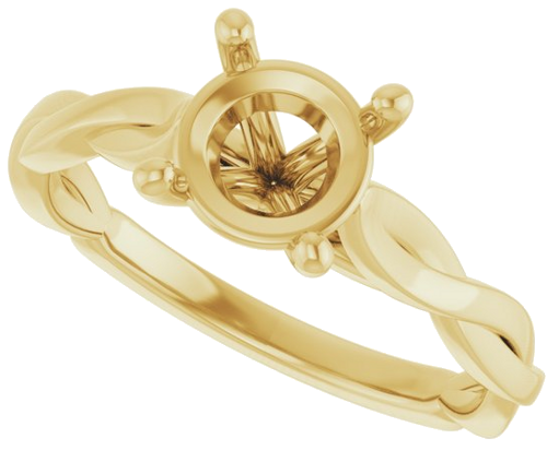 Sužadėtuvių Žiedas „Infinity-Inspired“ 14k yellow gold Round 7mm (5)