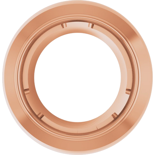 Pakabukas „Round Bezel-Set Slide“ 585 Rožinis Aukso Round 4.4mm (1)