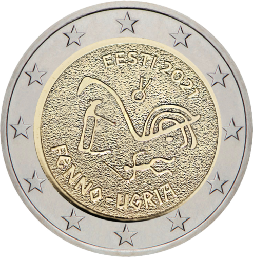 2021 Estonia Finno-Ugric nations 2 euro BU coin in coincard (2)