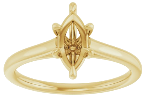 Sužadėtuvių Žiedas „Claw-Pong“ 14k yellow gold Marquise 9mm x 4.5mm (3)