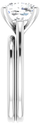 14K White 9 mm Cushion Solitaire Engagement Ring Mounting (9)