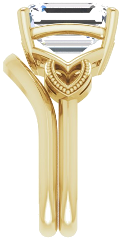 Sužadėtuvių Žiedas „Solitaire“ 14k yellow gold Emerald 11mm x 9mm (9)