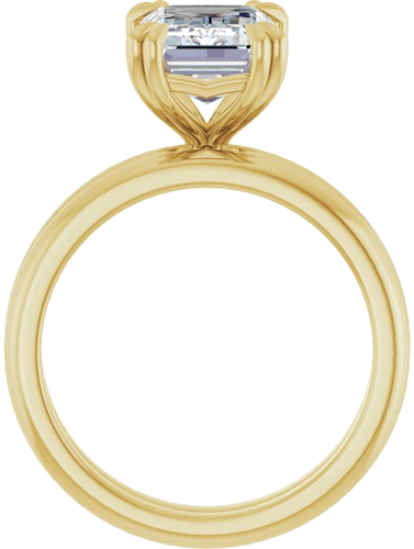 Sužadėtuvių Žiedas „Double Claw-Prong“ 14k yellow gold Emerald 10mm x 7mm (7)