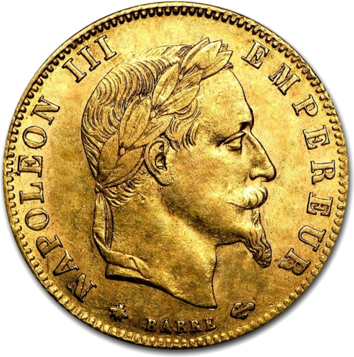 5 Franks Napoleon III Laurel (1862-1869) Gold coin French Empire (1)