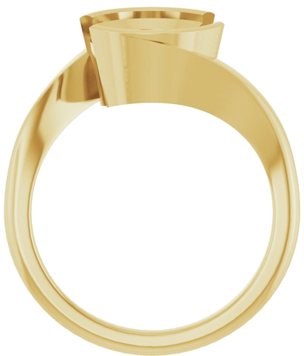 Sužadėtuvių Žiedas „Half-Bezel Solitaire“ 14k yellow gold Oval 11mm x 9mm (2)