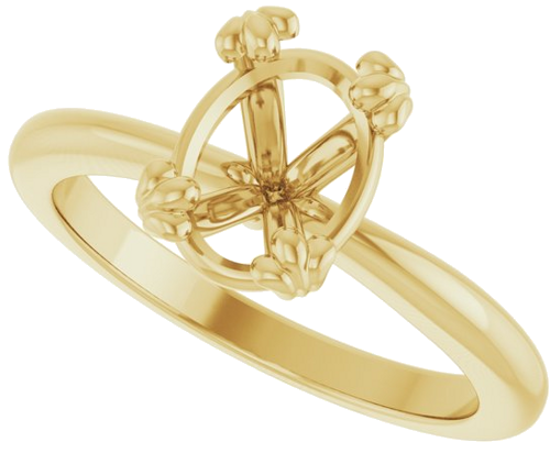 Sužadėtuvių Žiedas „Solitaire“ 14k yellow gold Oval 9mm x 7mm (5)