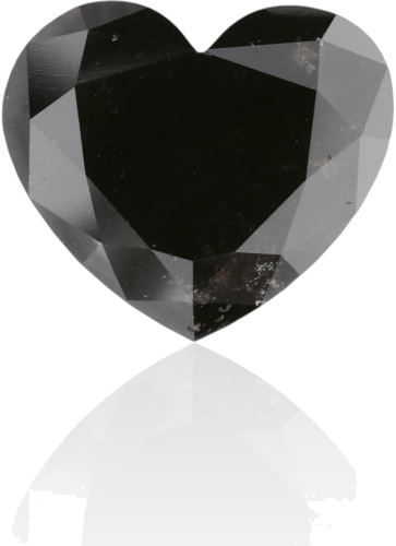 4.09 carat Fancy Black-VVS2 Natūralus Heart Deimantas (1)