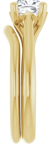 Sužadėtuvių Žiedas „Solitaire“ 585 Geltonojo Aukso Cushion 6mm (9)