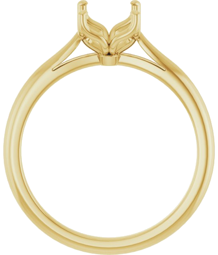 Sužadėtuvių Žiedas „Solitaire“ 585 Geltonojo Aukso Emerald 8mm x 6mm (2)