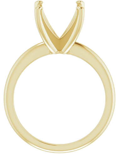 14K Yellow  8 mm Square Solitaire Engagement Ring Mounting (2)