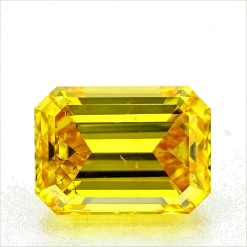 3.22 carat Fancy Vivid  Yellow-SI2 Natūralus Emerald Deimantas (1)