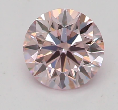 0.25 carat Fancy Light Pink-VS2 GD cut Natūralus Round Deimantas (1)
