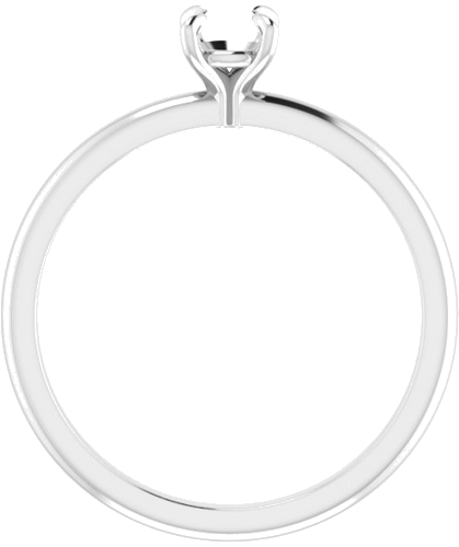 Sužadėtuvių Žiedas „Solitaire“ 585 Baltojo Aukso Round 4.4mm (2)