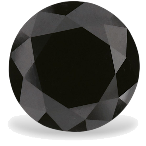 1.65 carat Fancy Black-VVS2 Excellent cut Natūralus Round Deimantas (1)