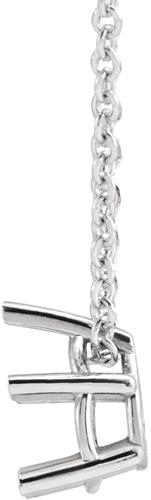 14K White 7x5 mm Pear Solitaire 16-18  Necklace Mounting (2)