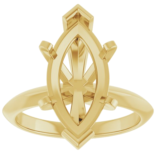 Sužadėtuvių Žiedas „Knife-Edge“ 14k yellow gold Marquise 16mm x 8mm (3)