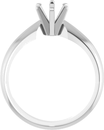 Sužadėtuvių Žiedas „Solitaire“ 14k white gold Oval 7mm x 5mm (2)