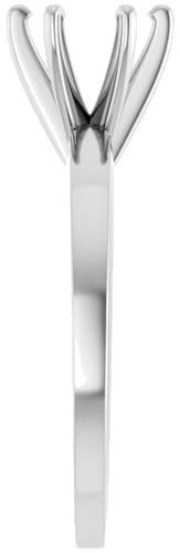 Sužadėtuvių Žiedas „Solitaire“ 585 Baltojo Aukso Round 6mm x 6.6mm (4)