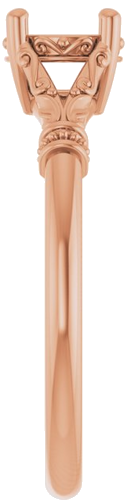 Sužadėtuvių Žiedas „Sculptural“ 14k rose gold Round 5.8mm (4)