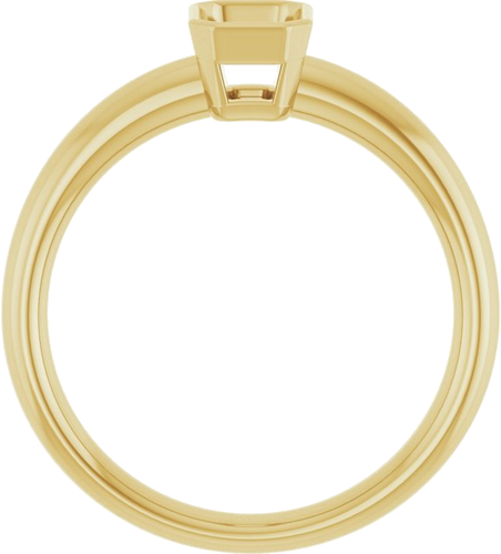 Sužadėtuvių Žiedas „Bezel-Set Solitaire“ 14k yellow gold Emerald 6mm x 4mm (2)