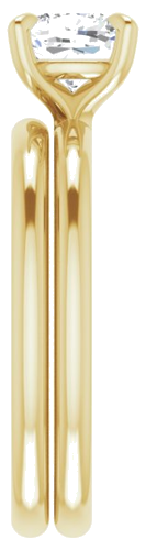 Sužadėtuvių Žiedas „Solitaire“ 585 Geltonojo Aukso Cushion 6mm (9)