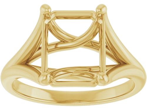 Sužadėtuvių Žiedas „Solitaire“ 14k yellow gold Emerald 10mm x 8mm (3)