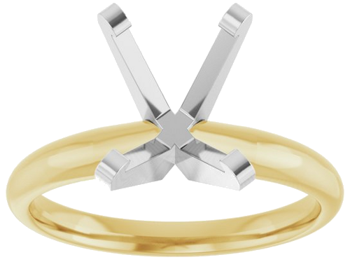 Sužadėtuvių Žiedas „Solitaire“ 14k yellow/white gold Oval 10mm x 8mm (3)