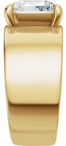 Sužadėtuvių Žiedas „Solitaire“ 14k yellow gold Elongated Cushion 9mm x 7mm (4)