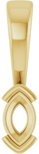 14K Yellow 5x3 mm Marquise Pendant Mounting (1)