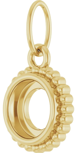 Pakabukas „Cabochon Charm“ 14k yellow gold Round 5mm (2)