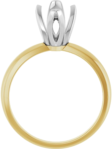 Sužadėtuvių Žiedas „V-End Tulipset® Solitaire“ 14k yellow/white gold Marquise 12mm x 6mm (2)