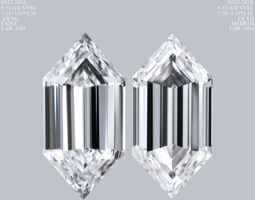 0.51 carat E-VVS1 Natūralus Hexagonal Deimantas (1)