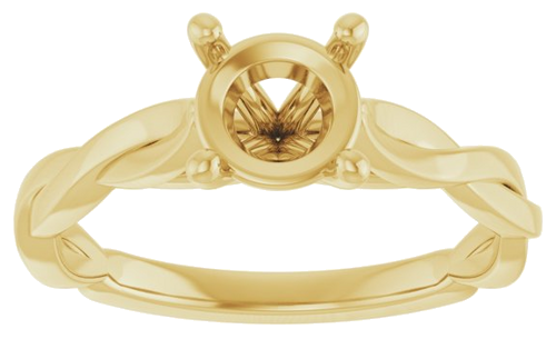 Sužadėtuvių Žiedas „Infinity-Inspired“ 14k yellow gold Round 6.5mm (3)