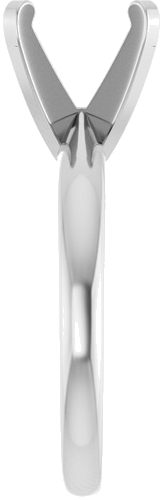 14K White 7 x 7 mm Square Solitaire Engagement Ring Mounting (4)