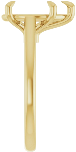 Sužadėtuvių Žiedas „Claw-Pong“ 14k yellow gold Pear 12mm x 7.5mm (4)