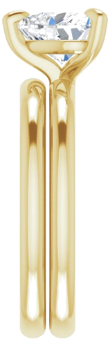 Sužadėtuvių Žiedas „Solitaire“ 14k yellow gold Heart 7mm (9)