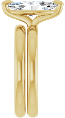 Sužadėtuvių Žiedas „Solitaire“ 585 Geltonojo Aukso Marquise 12mm x 6mm (9)