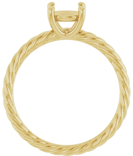Sužadėtuvių Žiedas „Solitaire Rope“ 14k yellow gold Round 6.5mm (2)